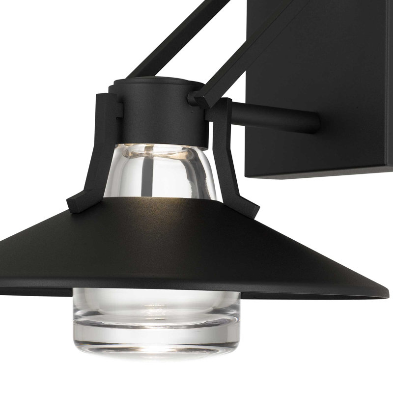 Radiant LED Wall Sconce with Artisan-Crafted Thick-Walled Clear Glass, 3-CCT Selectable, Dimmable, Wet Rated