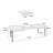 Transitional Dining Table Antique White Oak Top Rectangle 2 Extension Leaves-1668021025
