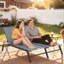 Chaise longue réglable à 5 positions, gris