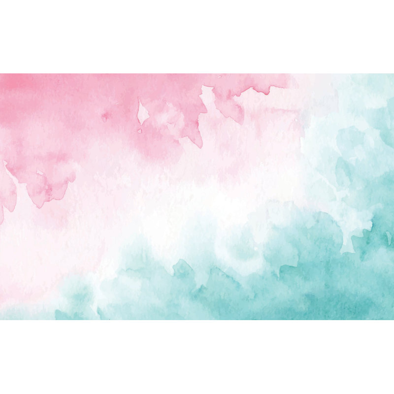 Murale pelez et collez de qualité supérieure - mélange d'aquarelle, L 120 po x L 96 po