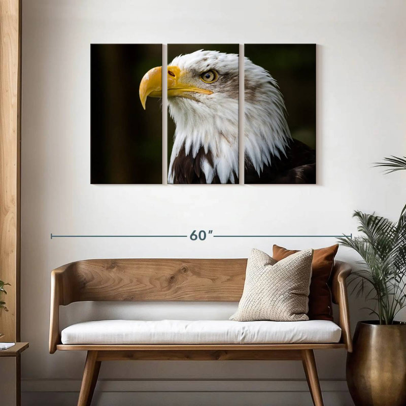Brampt Fierce Bald Eagle, 28" H x 45" W