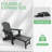 Dareona Pakkdiarie Folding Adirondack Chair with Retractable Ottoman, Outdoor HDPE Reclining Adirondack Chair with Cup Holder for Patios,Lawn,Backyard-1860920491