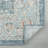 4' X 6' Blue And Ivory Floral Area Rug With UV Protection