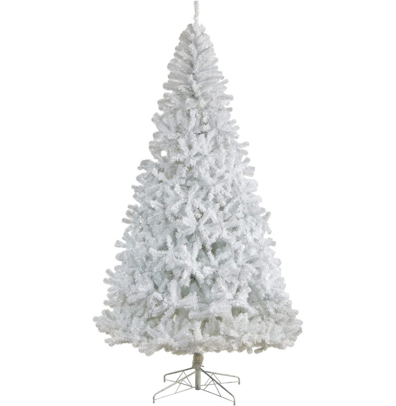  White Artificial Christmas Tree Bendable Branches LED Lights 10ft, 10'