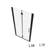 1 3/8" Adjustment,Universal Pivot Shower Door, With 1/4" Tempered Glass Finish 3672, Shower Door-123698751