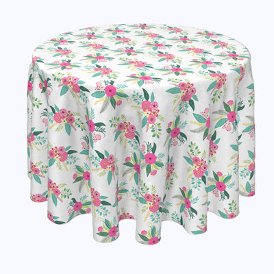 Jayvion Floral Round Tablecloth