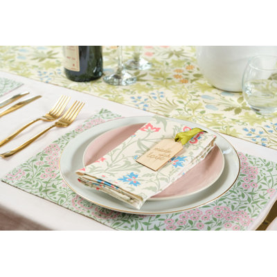 Cotton Floral Square Napkin