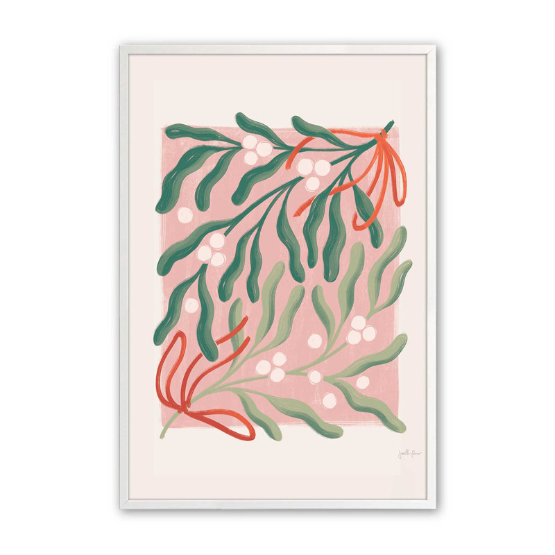 «Christmas Verdery I Rolled Print», Cadre opaque blanc, H 25 po x l 19 po x P 1,25 po