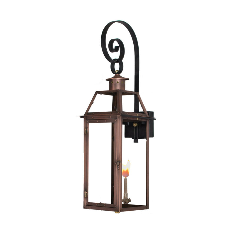 Pottsville Gas Powered Outdoor Lantern, 21" H x 9" W x 10.5" D
