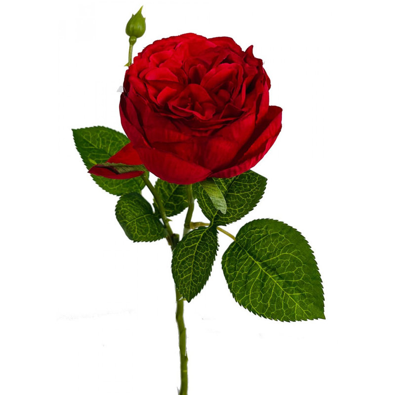 Fleur artificielle English Garden Rose, Rouge