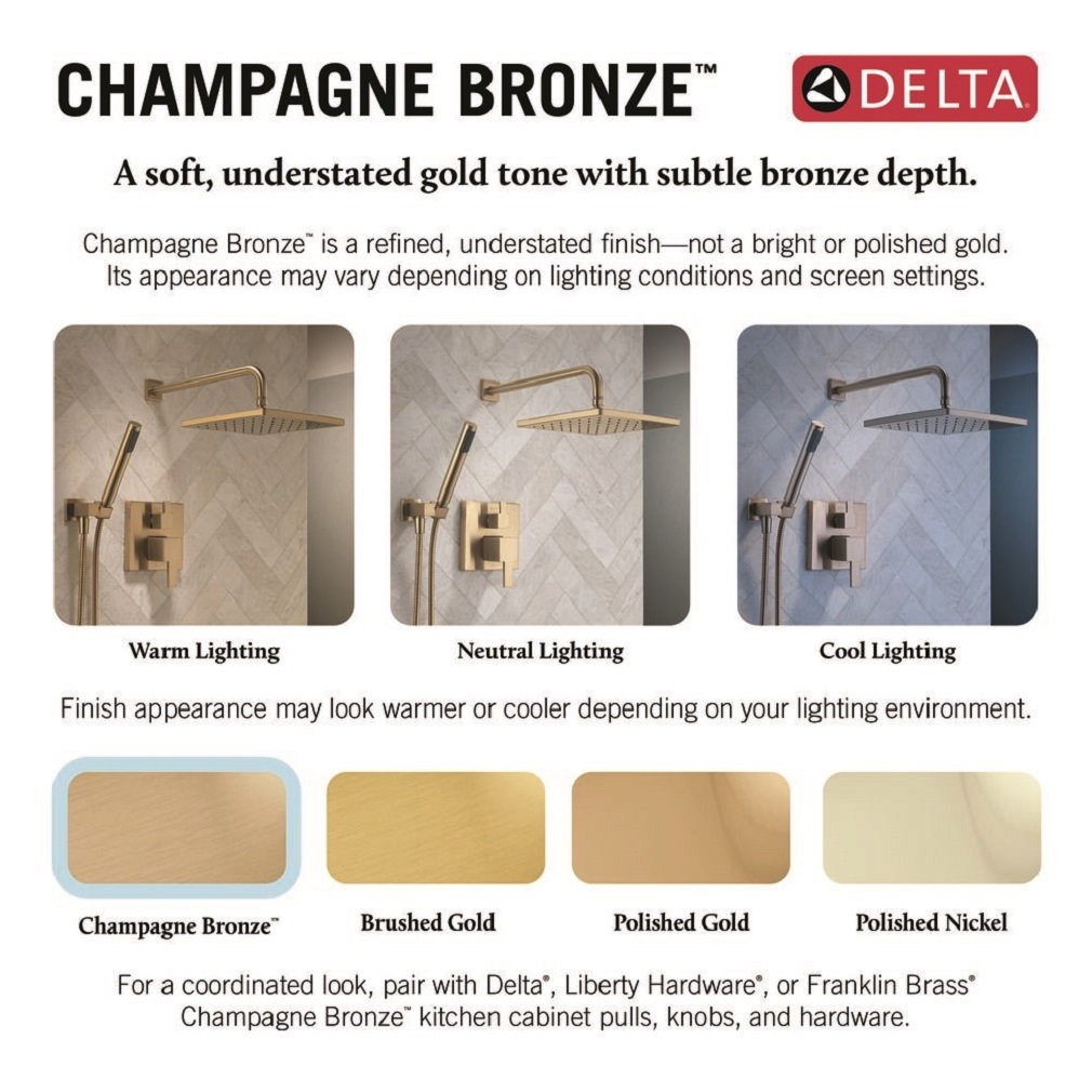 Trinsic 14 Series Single-Function Tub Shower Set, Brilliance Champagne Bronze
