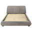 Lit plateforme tapissier très grand Taupe