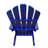 / Blue Solid Wood 'S Chair, Beautiful Design For Deck And Garden, Easy To Up