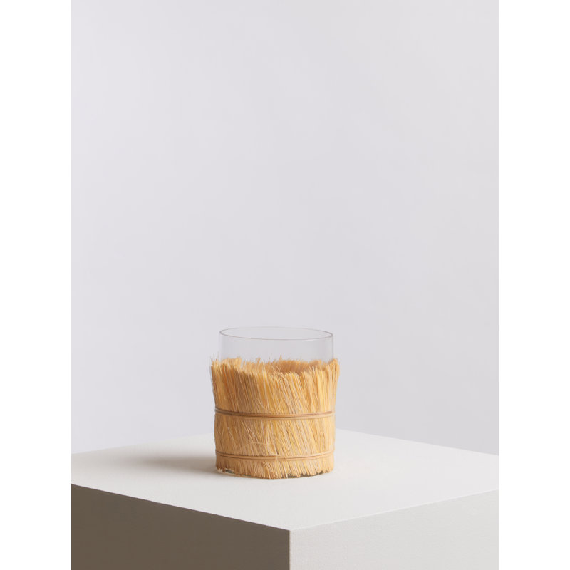 Glass Tabletop Tealight Holder, 15cm H x 12cm W x 12cm D