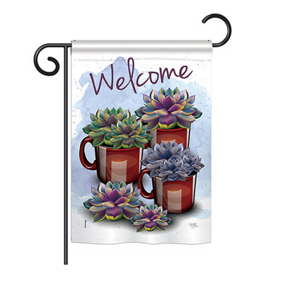 « welcome succa », impression sur le sud-ouest 2 côtés en polyester 18,5 x 13 po drapeau de jardin