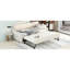 Lit de jour simple avec couchette et Interface - Teinte beige pliable