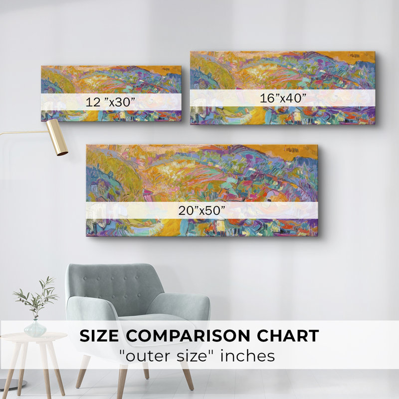 Escapade II- Gallery Wrapped Canvas -Ready to Hang, 20" H x 50" W
