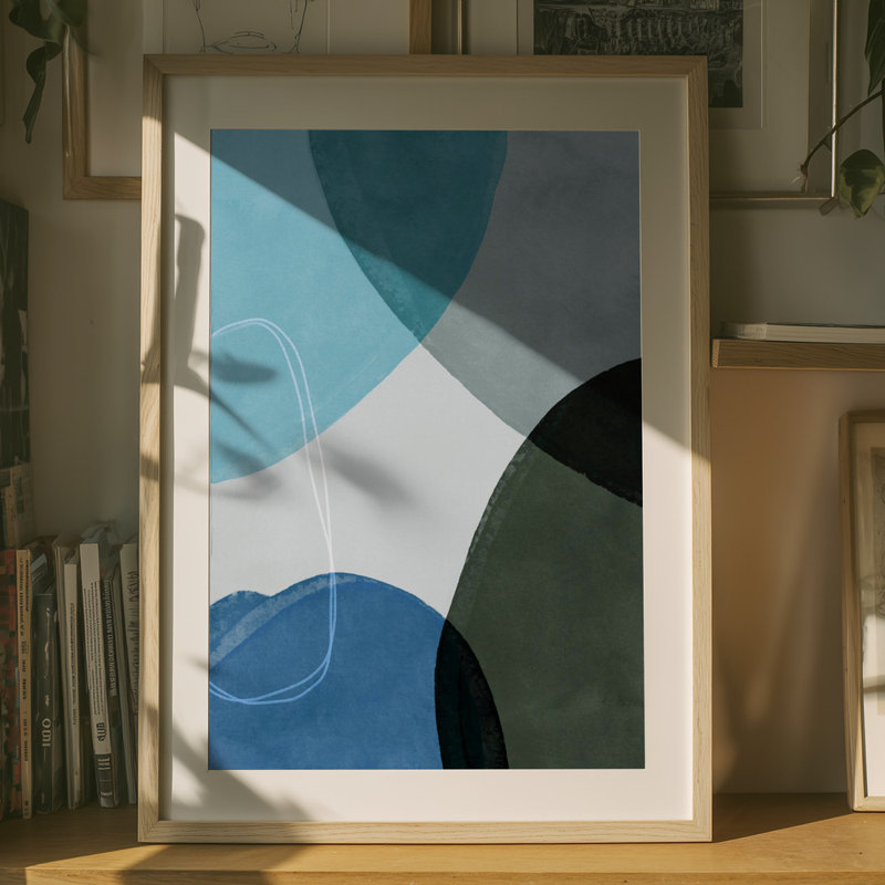 Wrapped Canvas Print, 76.2 cm H x 50.8 cm W, Blue/Gray