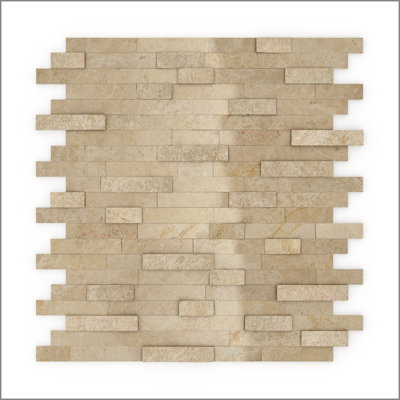 Carreau de mosaïque autoadhésif en pierre naturelle de 2,5 po x 0,3 po