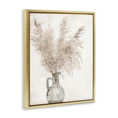 "Wild Pampas Vase", art mural encadré par Kim Allen