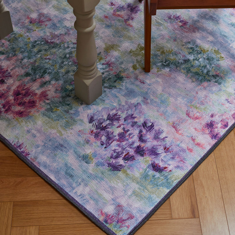 Clarke & Clarke Floral Digitally Printed 152cm X 230cm Area Rug