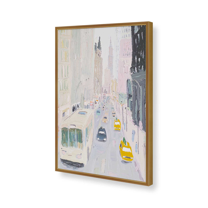 «Look up Fifth Ave II» par Walker Noble, reproduction d'art, Impression sur cadre ouvert sans papier mat, H 48 po x l 32 po