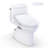 TOTO® WASHLET+® Carlyle® II One-Piece Elongated 1.28 GPF Toilet and WASHLET+® S5 Bidet Seat, Cotton White - MW6143446CEFG#01