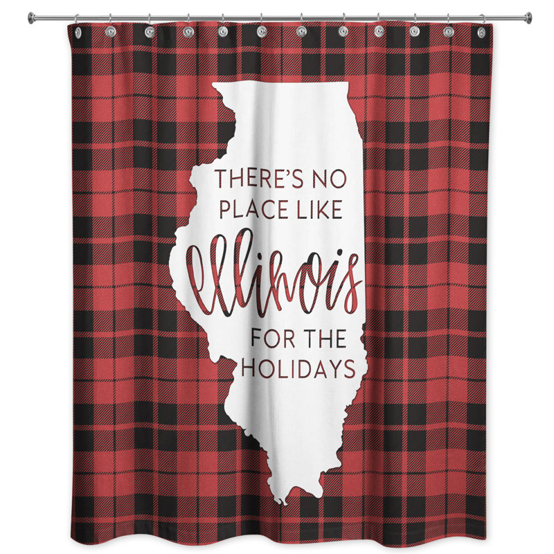Il n’y a pas de place comme illinois pour le rideau de douche simple des fêtes Brianne