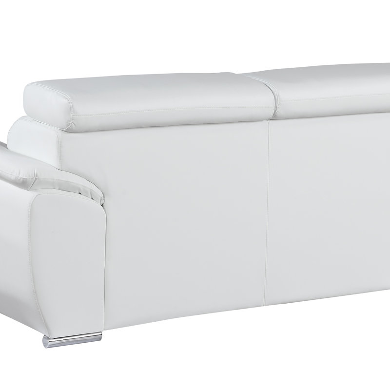 Causeuse en cuir, Blanc