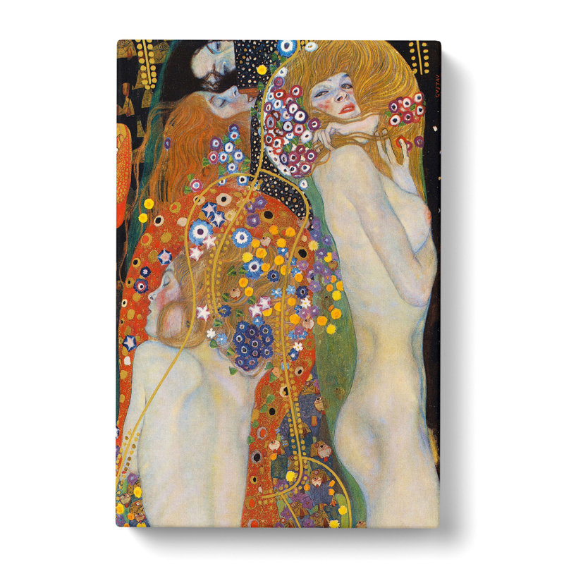 Water Serpants Ii by Gustav Klimt - Wrapped Canvas Painting, 60cm H x 40cm W x 3cm D
