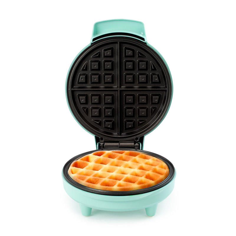 Mint Stainless Steel Non-Stick Belgian Waffle Maker with Adjustable Temperature