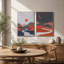 Décoration murale 26,5 "x 38,5" à motif de pampilles, décoration murale pour le salon, la chambre à coucher, le bureau et le couloir