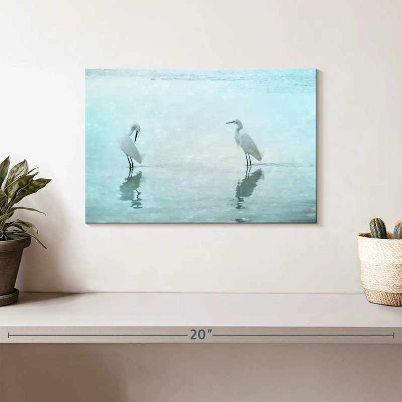 White Cranes, 8" H x 12" W