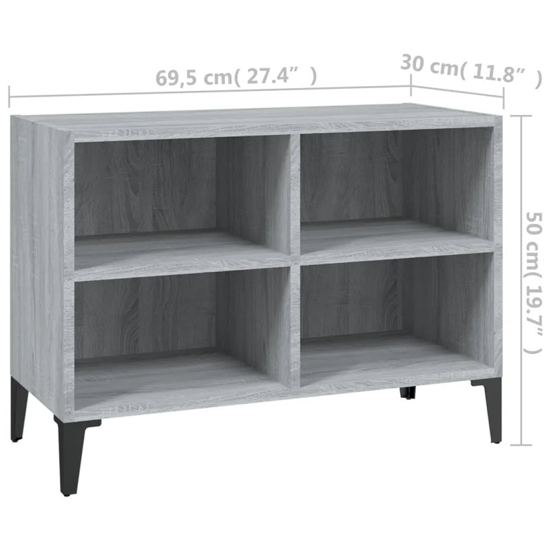 Stehouse TV Stand for TVs up to 28", Grey Sonoma
