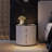 Modern Off-White Round Nightstand With Light And Wireless Charging And Speakers And USB Port