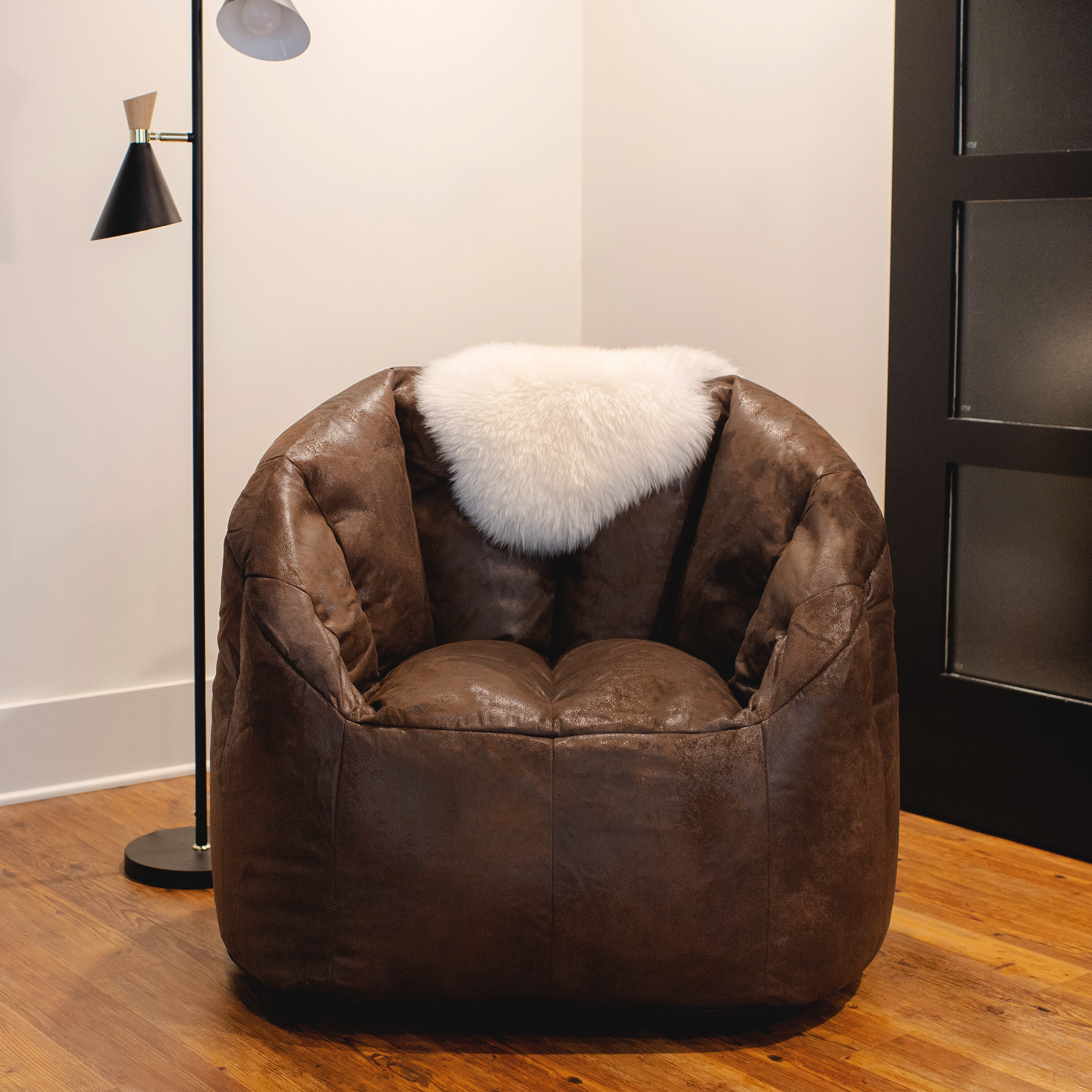 Buy 4XL Bean Bag Cover with Footrest & Cushion (Faux Leather) Without Beans  at Best Price in India
