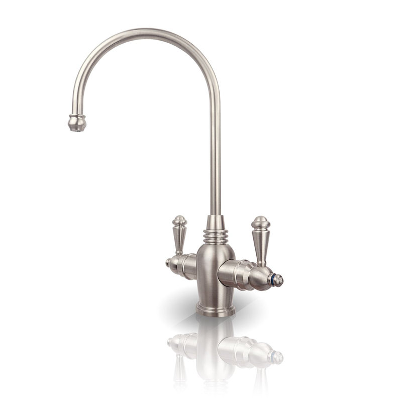 Distributeur d'eau chaude et froide, Nickel brossé