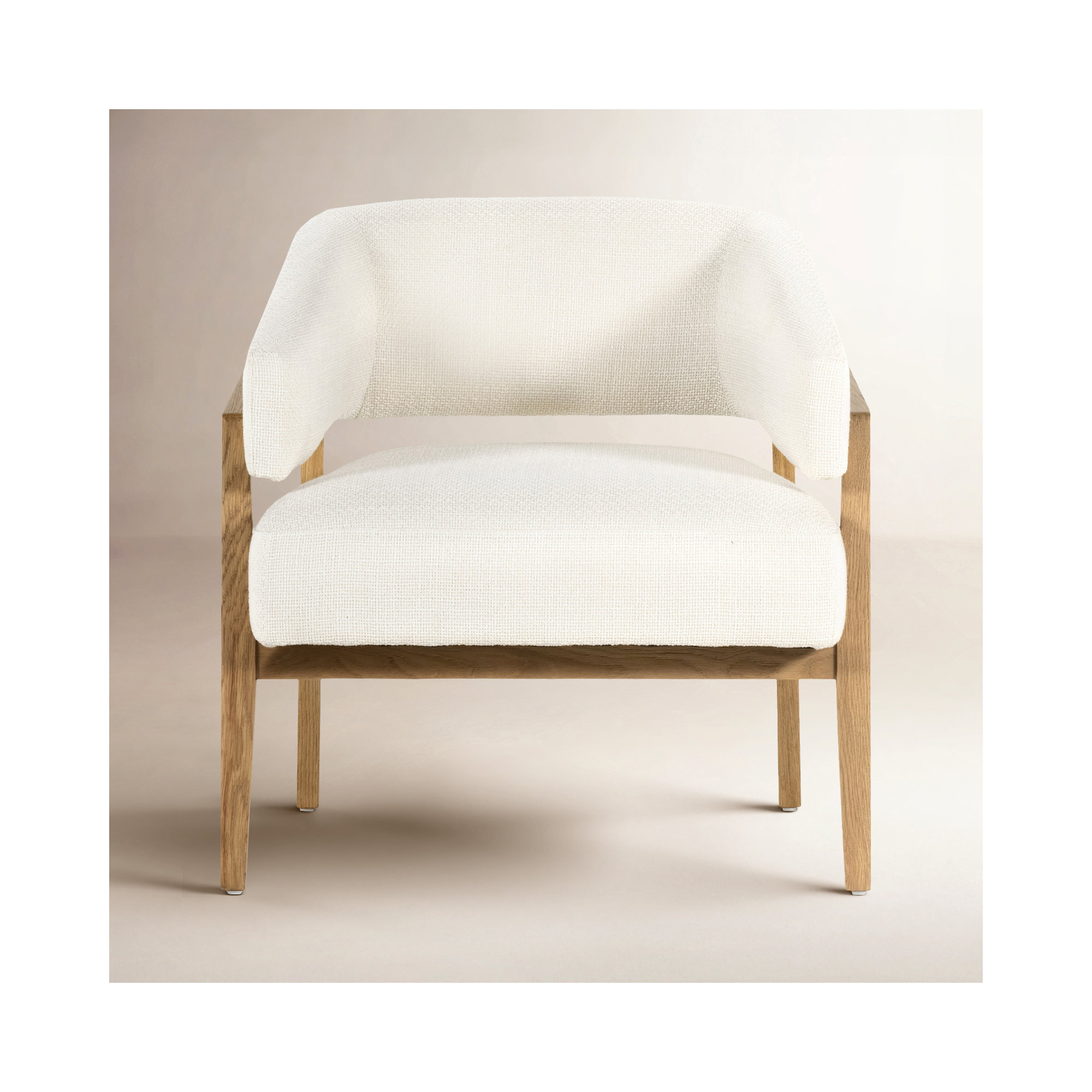 Maudette Upholstered Barrel Chair, Gibson White