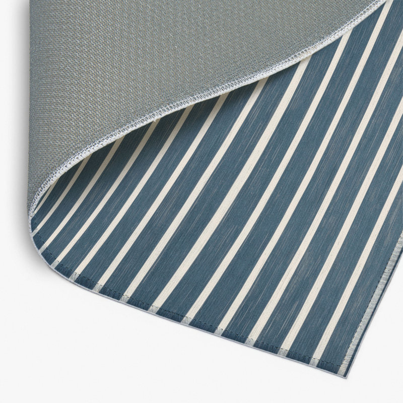 Tapis intérieur / extérieur bleu HorizontalStripes, Rectangle 4pi x 6 pi