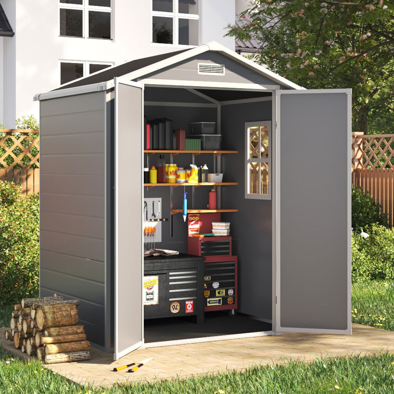 Plastic Outdoor Garden Storage Shed, 18.15 sq.ft.