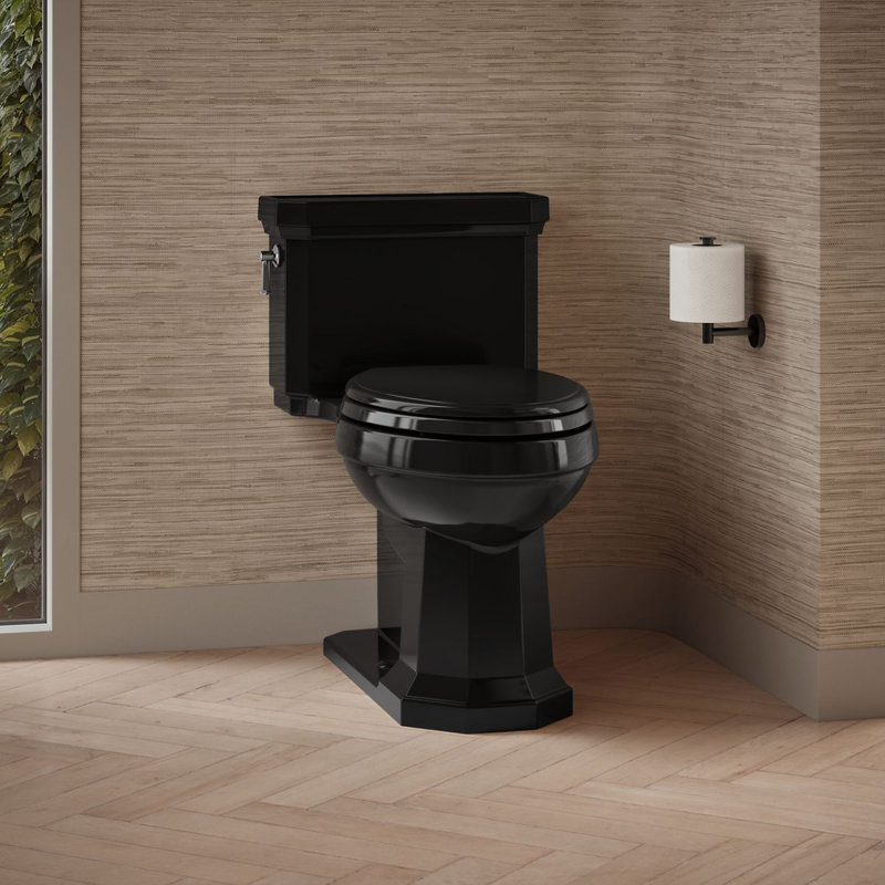 Kathryn™ 1.28 GPF Water Efficient Elongated One-Piece toilet (Seat Included), Ice Gray