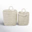 Cotton Fabric Handmade Decorative and Functional Storage Basket with Handles
