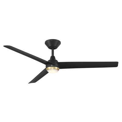 Pisces 3-Blade Smart Ceiling Fan With 2700K-3000K-4000K-5000K Selectable LED Light Kit and Remote Control Included, Works With Alexa and iOS or Android App; Natural Spanish Alabaster Diffuser