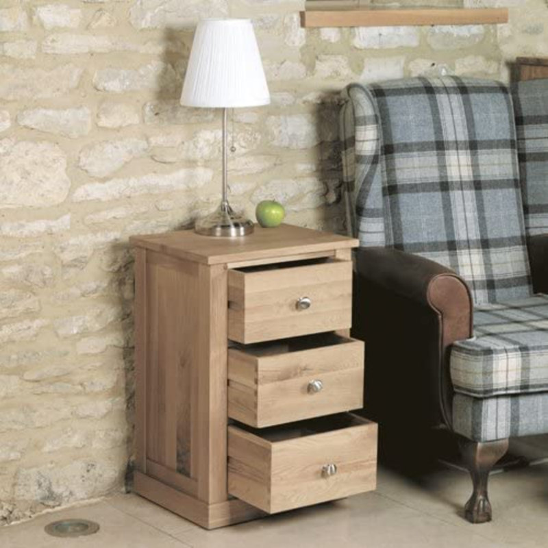 Ezmerelda Solid Wood Block End Table