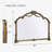 Arch Antique Ornate Wall Mirror with Baroque Metal Frame,Vintage Mirror for Fireplace or Entryway Decor,39x30 inch, Vintage Gold-1302452914