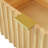 Modern Fluted Wood Nightstand with Two Drawers and Gold Hardware