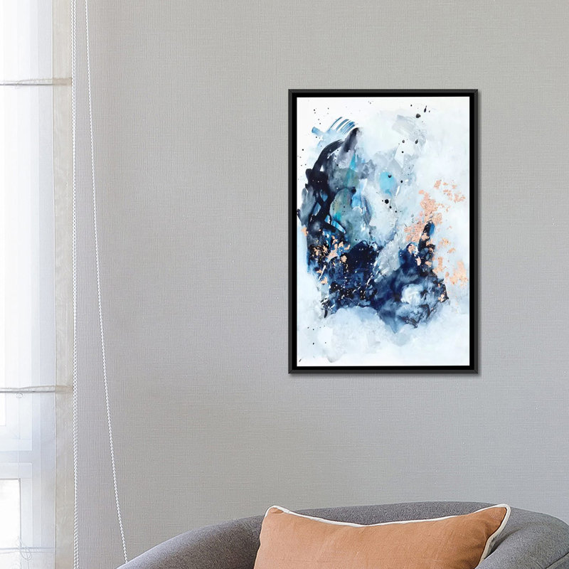 « let it be » par sana jamlaney, reproduction d’art, Toile avec cadre noir, H 48 po x l 32 po x P 1,5 po