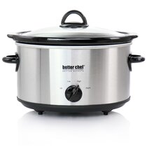 Better Chef 4 qt. Oval Slow Cooker with Removable Stoneware Crock