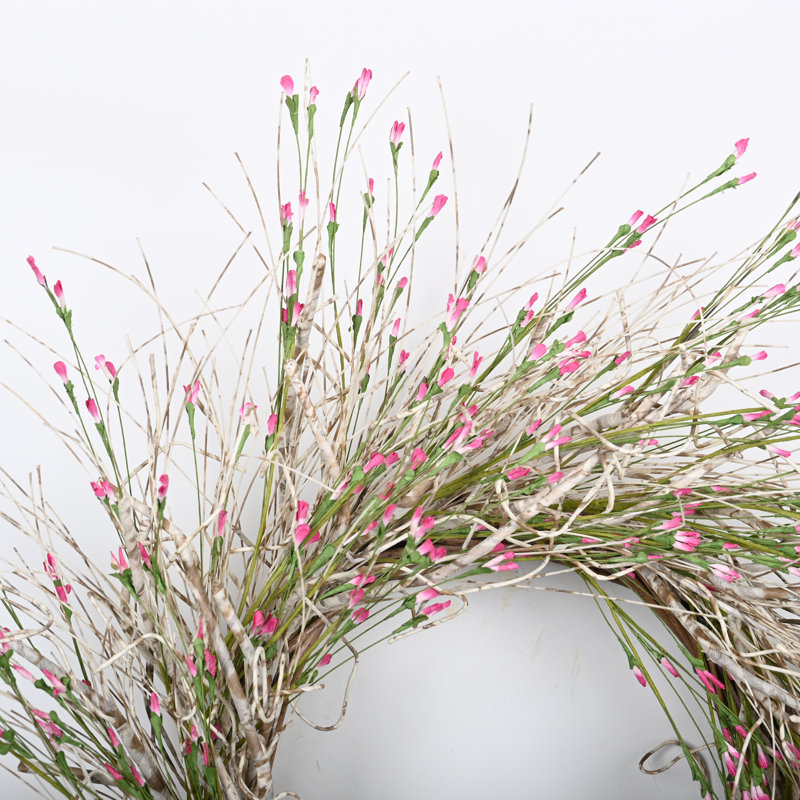 28" Birch Wildflower Spring Front Door Wreath