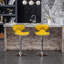 Tabouret de bar pivotant rembourré en velours, ensemble de 2-1423717525